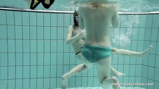 Loris and Okunewa Swimming Lesbians Underwater