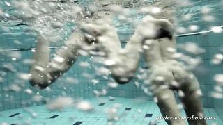 Loris and Okunewa Swimming Lesbians Underwater