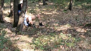 I Catch her Masturbating inside the Forest! she Cum!