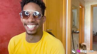 Lucky african guy bangs his beauty and big titted friend for