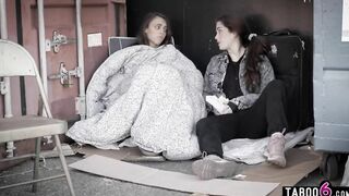 Homeless teens lesbians Gia Derza and Evelyn Claire need a