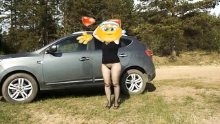 Lady Peeing on the Outdoors five - Golden Spray