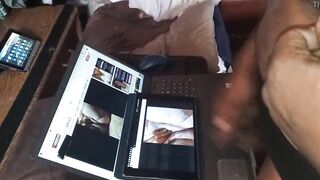 Filming My Hubby Jacking Off & Cuming On Our Favorite