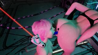 【MMD R-teenie SEX DANCE】SEXY LONG BOOTY BAE SWEET LESBO MASTURBATION レズビアンのセックス [MMD]