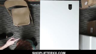 Barely Legal With Huge Boobs and Glasses Banged! For Shoplifting -