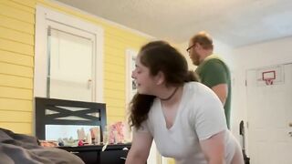 Railing my Ex-Wife from behind then Cumming on her Breasts