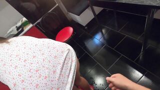 Banged! his Housemaid inside her round Butt and then Cum on her Buns