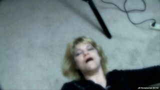 Amateur White milf Giving me a Fellatio before I Jizzed her with my 10" big black cock Nuts Deep