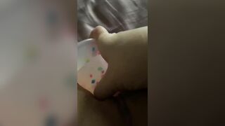 Having Fun with my Tight Freshly Waxed Soak Vagina