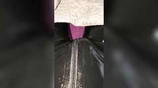 Rubber Don Chastity Vibrating Dick and Ball Ring