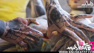 Tattoo Dyke Anal Strap on Fun with Anuskatzz and Nux Vomica - Recorded By: Lily Lu For: Z-filmz