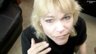 Amateur milf Giving us Double Barrel Oral Sex before we Creampied her