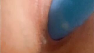 Dark Hair Fucks herself with Toy and Fingered her Tight Butt