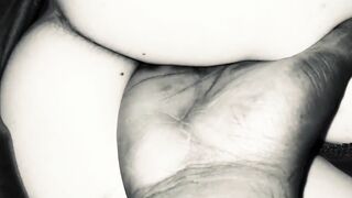 Hand and vibrator inside her getting tipsy