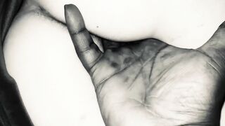 Hand and vibrator inside her getting tipsy