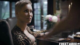 Angry Dyke Milf Makes Her Troublesome Step Daughter Serve Dinner