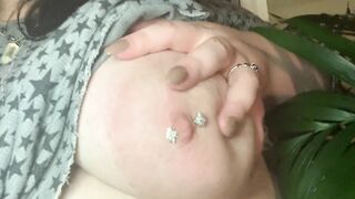 Risky Smoking public with my BBW Hooters out