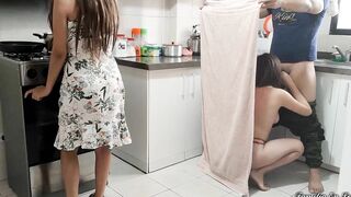 I Nailed My Bad Step Daughter While Her Milf Is Cooking