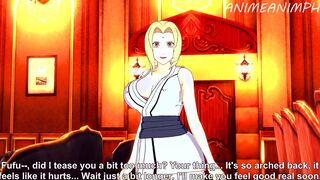 Naruto Animated Uncensored: taking Shinobi Lessons from Tsunade and Anko, Pounded them really Rough...