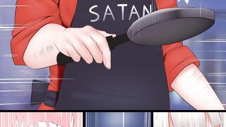 Cerbeus have Sex with Lucifer and Making Pancakes - Helltaker Animated Comic