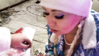 Santa Claus hard and roughly fucks Snow Maiden... #XMAS