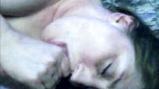 50 plus GILF with unhappy 'CUM FACE'