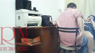 SPY CAMERA INTO OFFICE. Lady Boss and Employee. Snatch Lick.