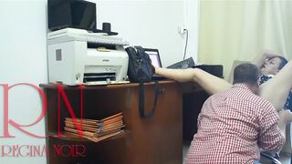 SPY CAMERA INTO OFFICE. Lady Boss and Employee. Snatch Lick.