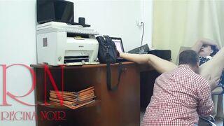 SPY CAMERA INTO OFFICE. Lady Boss and Employee. Snatch Lick.