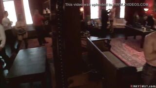 Submissive service bimbos pounded at party