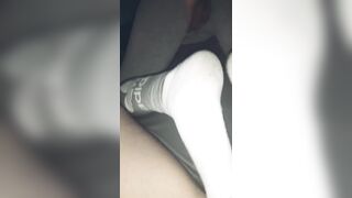 Daddy Loves my Kinky Sweaty Foot Wrapped around his Big