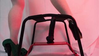 Mature MILF Mandi Manxx Bangs Big Black Vibrator while Sucking Off Hubbys Penis