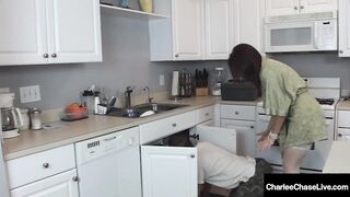 Cheating Mom Ex-Wife Charlee Chase Sucks the Plumber Dry!