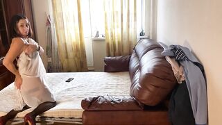 Pounded! Hard his Stepmother Stretching her Ass with Sex Tape