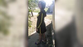 My first Outdoor Nudity on the Street - VikkiSexy