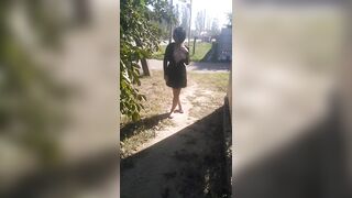 My first Outdoor Nudity on the Street - VikkiSexy
