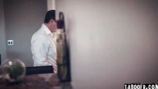 Aliya rides and bounce on teacher John's enormous penis