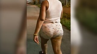 Walking and Flashing into view thru Pajamas into Park