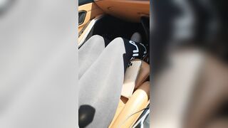 Step Milf inside Filla Pants got Plowed inside the Vehicle by Step Son while Dad Shopping Food