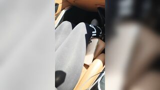 Step Milf inside Filla Pants got Plowed inside the Vehicle by Step Son while Dad Shopping Food