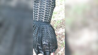 OUTDOORS PUBLIC Amateur Boned into the Woods - pov CUMMED -cummybush Gets Plowed outdoor W/ Cum into