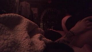 Chubby Gothic girlfriend Riding her Man