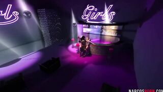 【MMD R-eighteen SEX DANCE】INTENSE DOUBLE FUCKING INTO THE BAR ROUGH SEX ダブルファック [MMD]