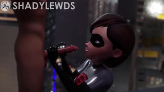 Helen Parr Rooftop Hand Job (Grey Suit)