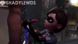 Helen Parr Rooftop Hand Job (Grey Suit)