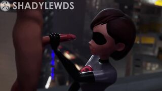 Helen Parr Rooftop Hand Job (Grey Suit)