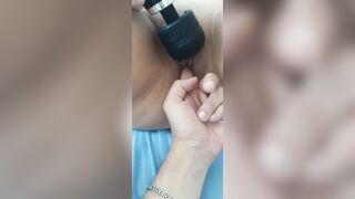 Filming his Gf Masturbating and Giving a little help