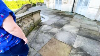 Most Risky Outdoors ever - Hand Job with Cummed at High Frequented Outdoors Place!