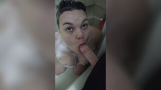 Soapy point of view Shower ORAL SEX