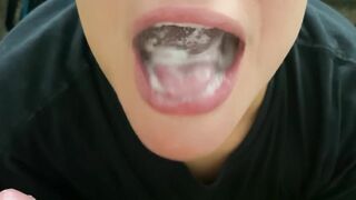 Choked on 2 MONSTROUS Loads before he went to Work - 6 Days Edging - Cum Shot Queen